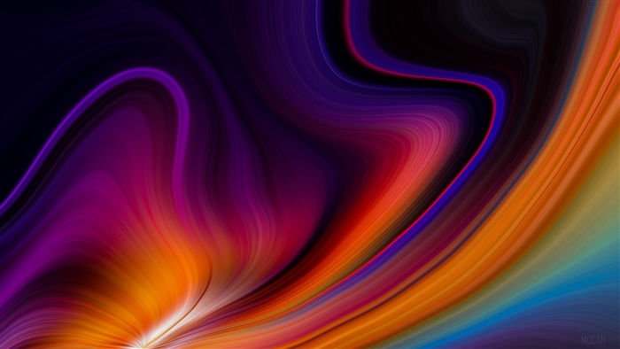 Abstract colorful light streaks