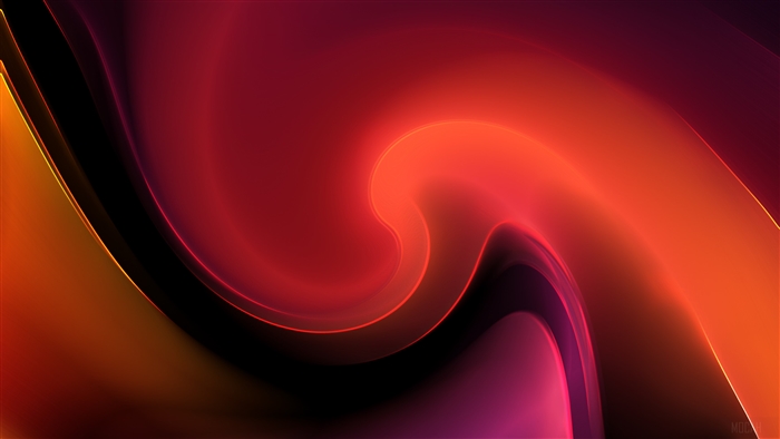 Red Curls Abstract