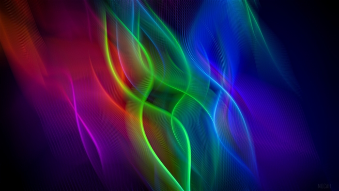 Abstract Flowing Colorful Lines 4k