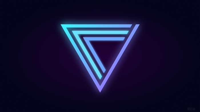 Neon Triangle Design 4K