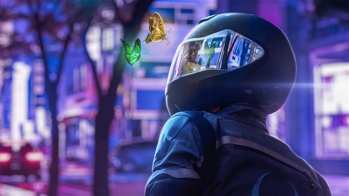 Biker in a Dreamy World 4K