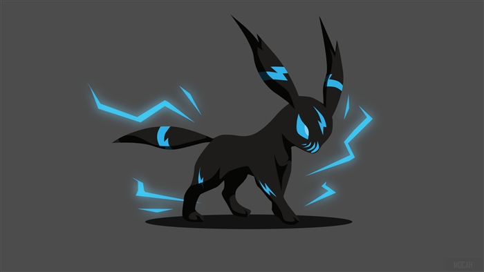 Electric Umbreon Pokemon Minimal 4K