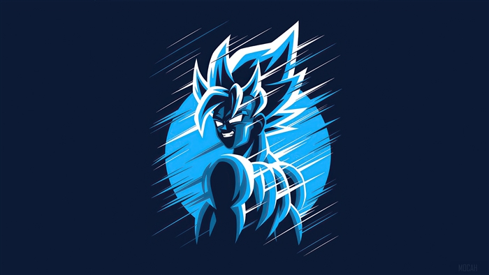 Goku from Dragon Ball Z Super Saiyan Blue 4K