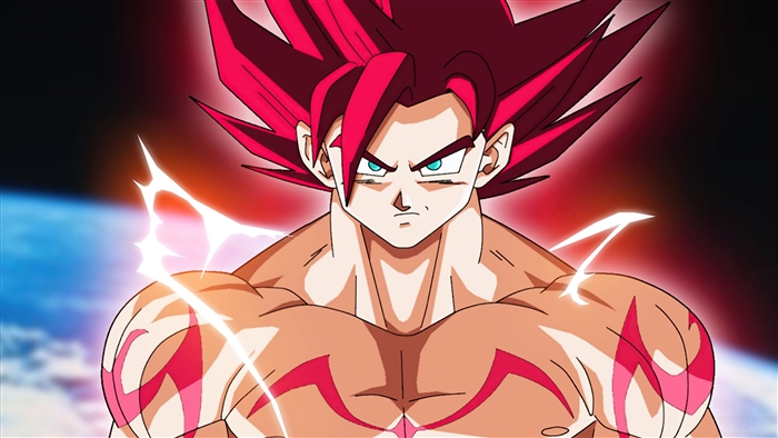 Goku Super Saiyan God from Dragon Ball Super 4K