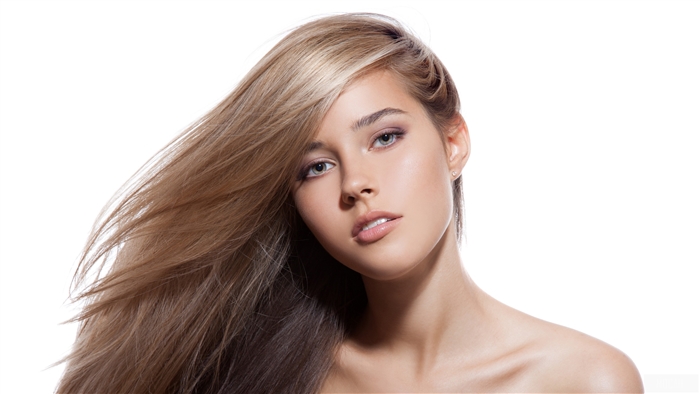 Beautiful Model with Flowing Hair 4K