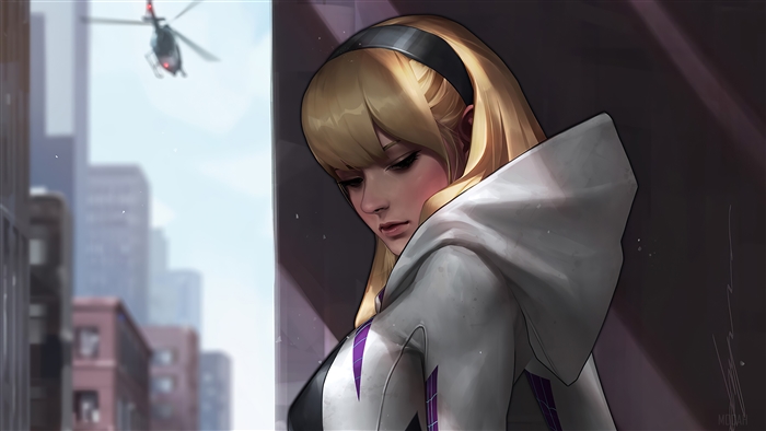 Gwen Stacy from Marvel Artwork 4K
