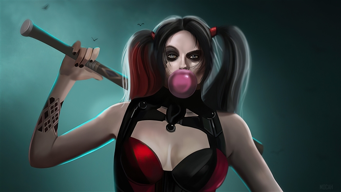 Harley Quinn from Suicide Squad with baseball bat