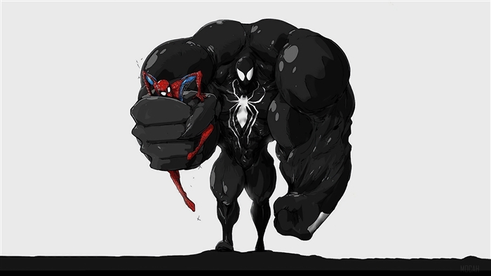 Venom holding Spider-Man