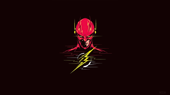 The Flash from DC Comics Minimalism 4K