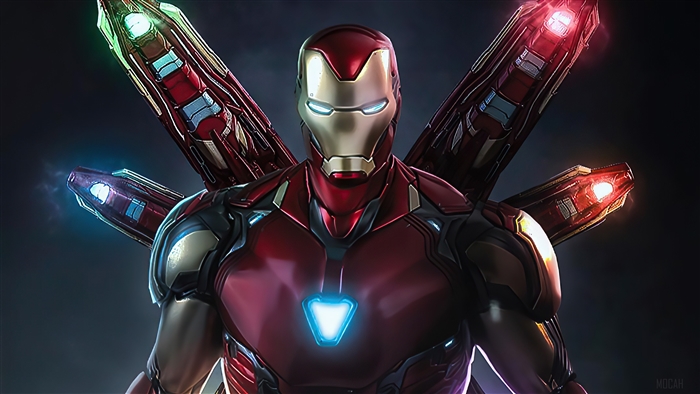 Iron Man Infinity Suit Glowing 4K