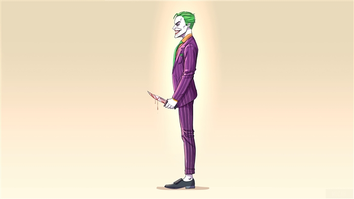 Joker with bloody knife 4K