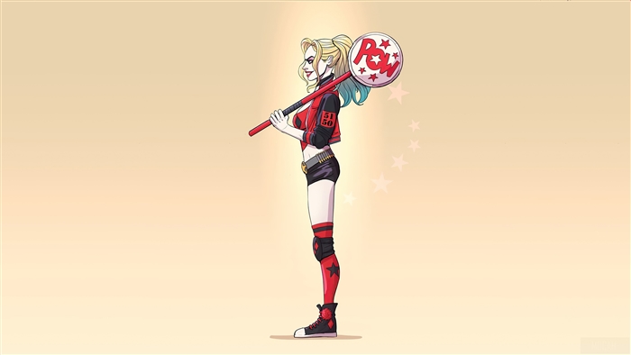 Harley Quinn with POW Hammer 4K