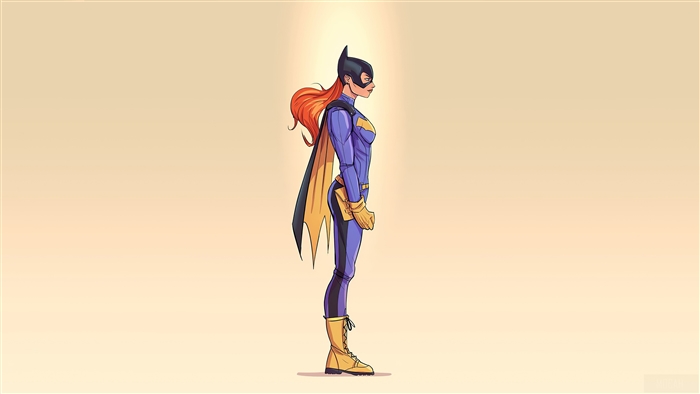 Batgirl from DC Comics Minimalism 4K