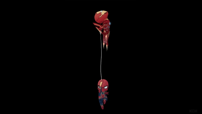 Chibi Iron Man and Spider-Man 4K