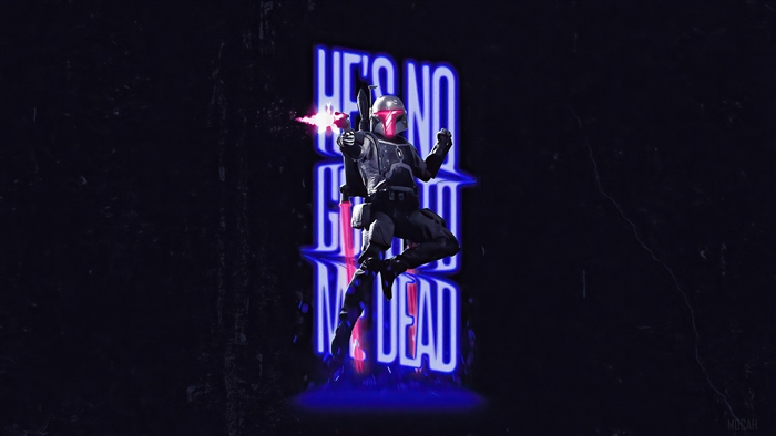 Boba Fett from Star Wars Neon 4K