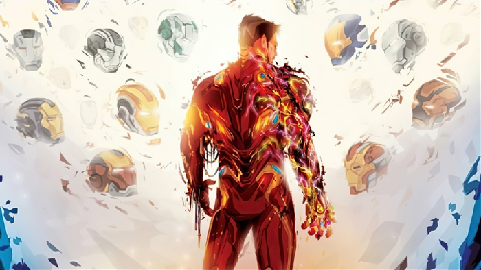Iron Man with multiple suits 4K