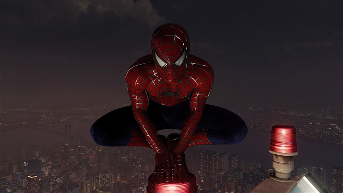 Spider-Man on a skyscraper 4K