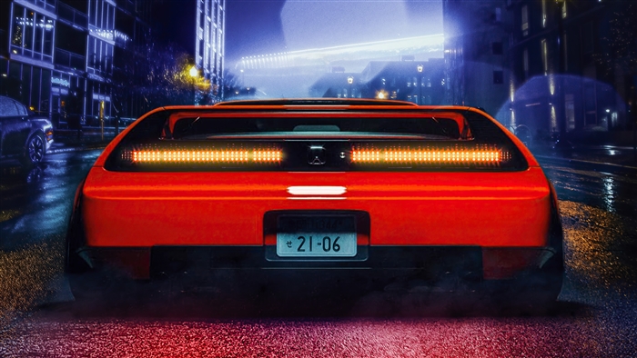 Red Ferrari Testarossa 4K