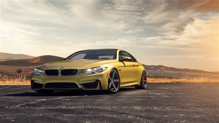 Yellow BMW M4 2020 4K