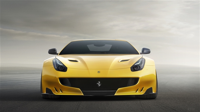 Yellow Ferrari F12tdf 4K