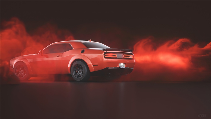 Red Dodge Challenger Demon SRT Rear
