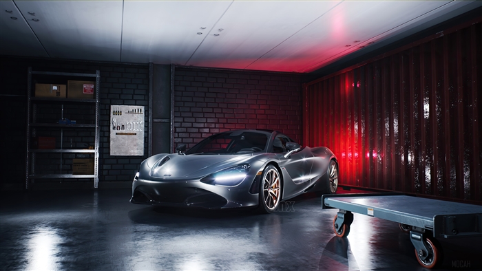 McLaren 720S in a garage