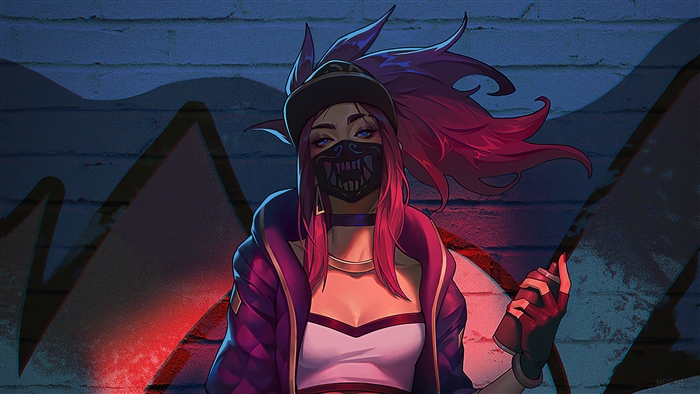 KDA Akali with Spray Paint 4K