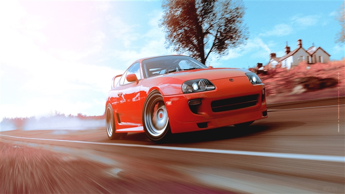 Red Toyota Supra GT Forza Horizon 4K