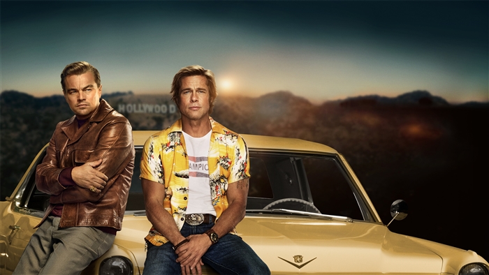 Leonardo DiCaprio and Brad Pitt from Once Upon a Time in Hollywood 4K