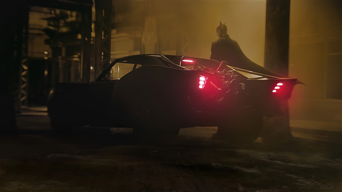 Batman from DC Comics with New Batmobile 4K