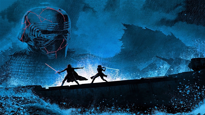Kylo Ren and Rey from Star Wars: The Rise of Skywalker 4K