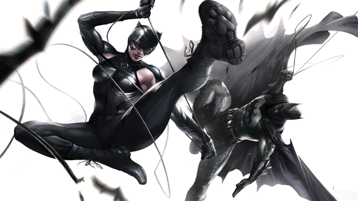 Catwoman And Batman Art