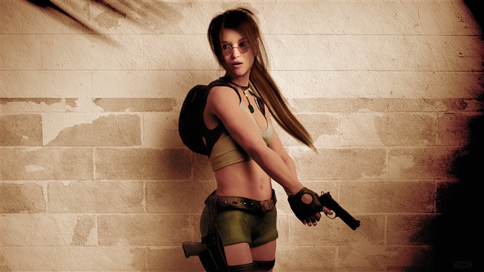 Lara Croft from Tomb Raider 3 Art 4K