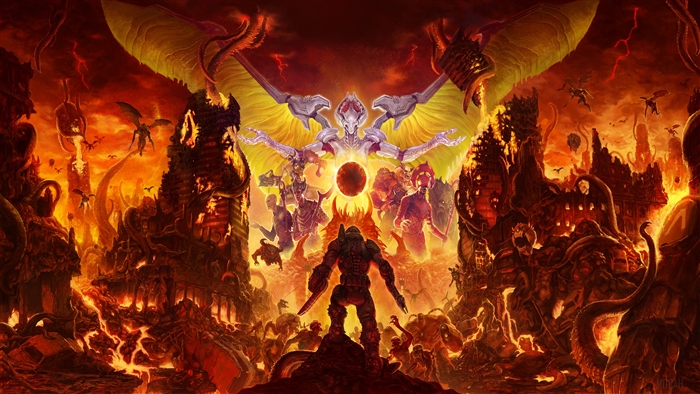 Doom Slayer in Hell from Doom Eternal 4K