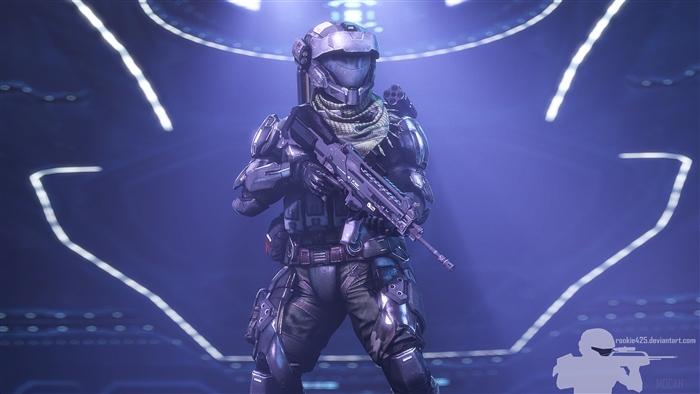 Soldier in Combat Gear Holding a Rifle