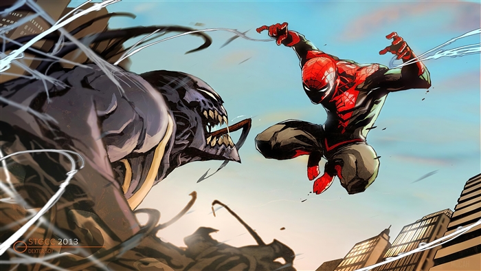 Spider-Man vs. Venom Comic 4K