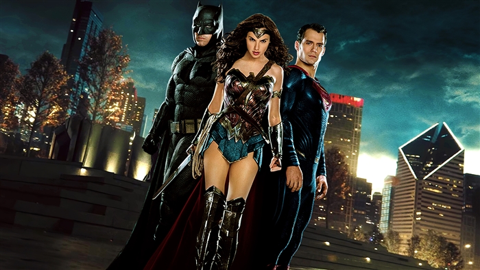 Batman, Superman, and Wonder Woman in 4K
