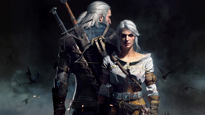 Geralt and Ciri from The Witcher 4K