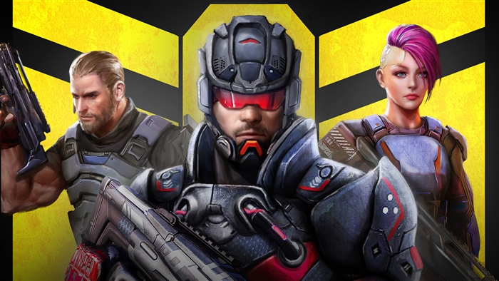 Infinity Ops 4K characters with weapons