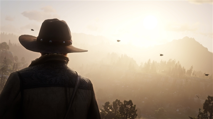 Man in cowboy hat in Red Dead Redemption 2 4K