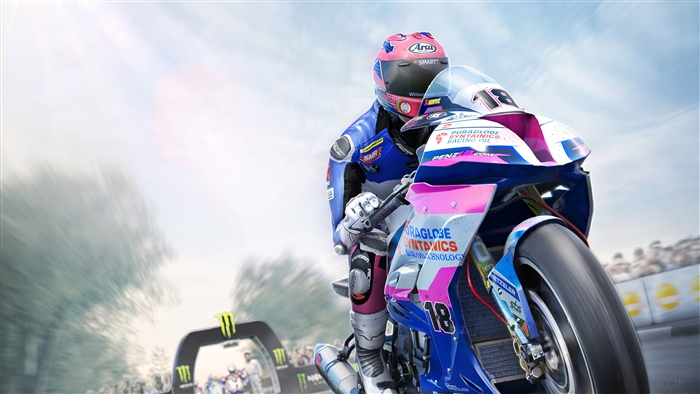 Motorcyclist in Isle of Man TT 4K
