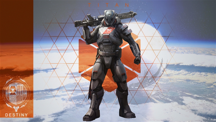Destiny Titan with Machine Gun