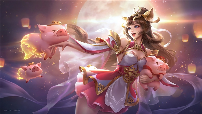 Ahri from League of Legends Year of the Pig 4K