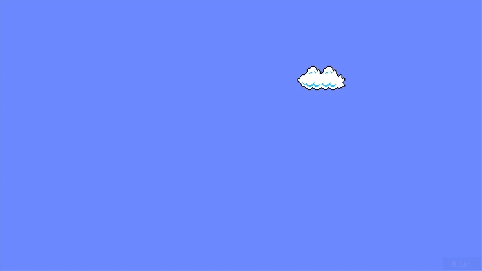 Super Mario Clouds Minimal Art