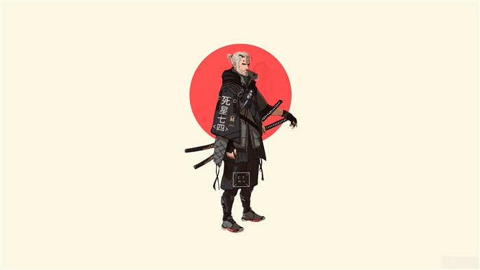 Geralt of Rivia from The Witcher Minimal Art 4K