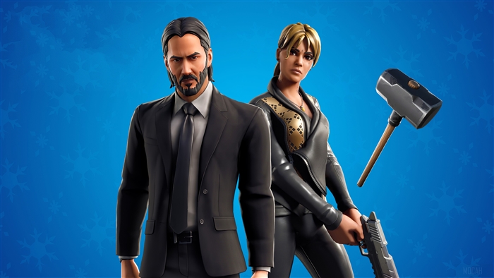 John Wick and Sofia from Fortnite 4K