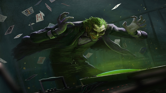 The Joker throwing cards 4K