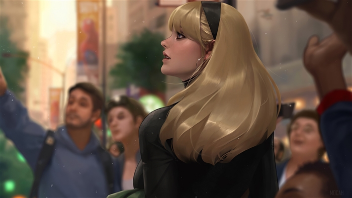 Gwen Stacy in Times Square 4K