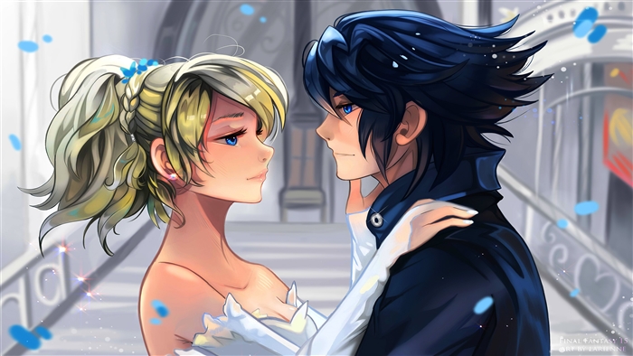 Luna and Noctis from Final Fantasy 15 Art 4K