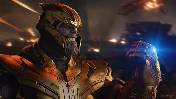 Thanos with Infinity Gauntlet 4K Art
